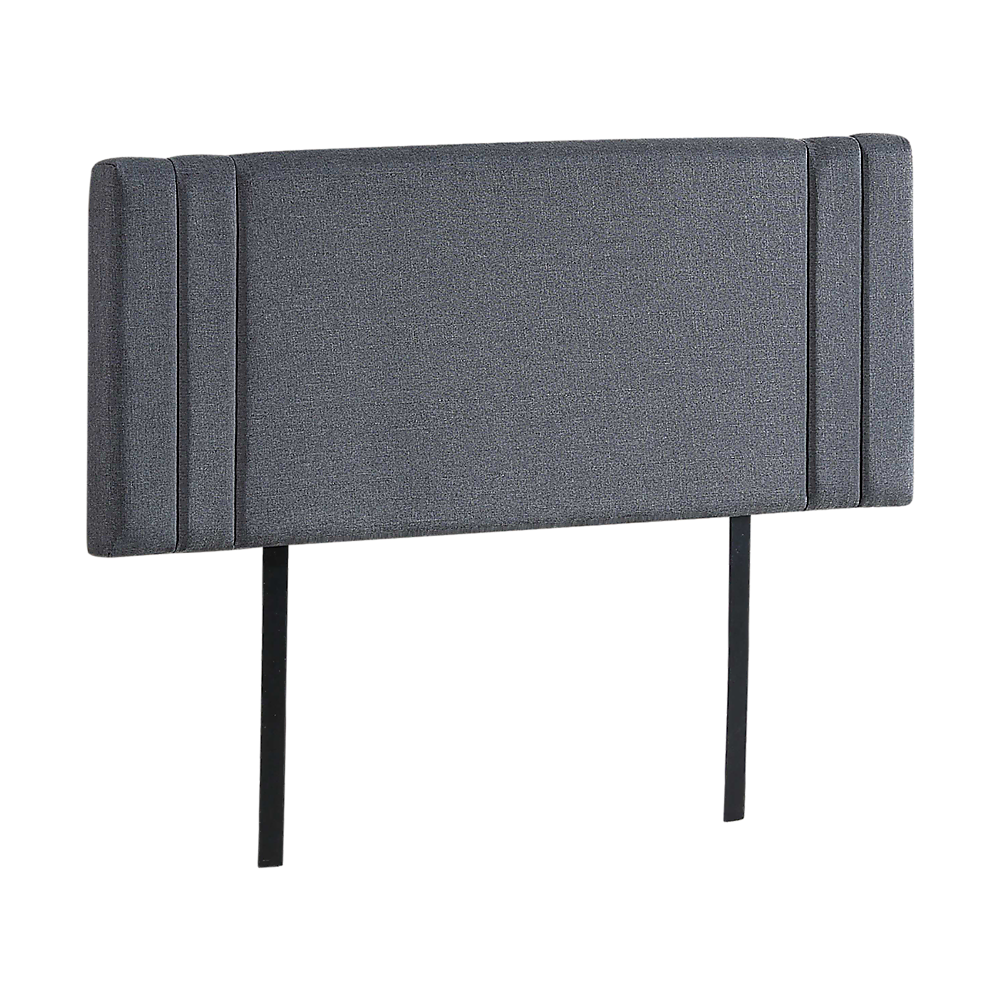 Linen Fabric Double Bed Deluxe Headboard Bedhead - Grey