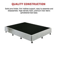 Load image into Gallery viewer, Palermo Queen Ensemble Bed Base Platinum Light Grey Linen Fabric
