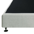 Load image into Gallery viewer, Palermo Queen Ensemble Bed Base Platinum Light Grey Linen Fabric
