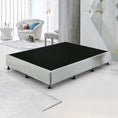 Load image into Gallery viewer, Palermo Queen Ensemble Bed Base Platinum Light Grey Linen Fabric
