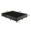 Load image into Gallery viewer, Palermo Queen Ensemble Bed Base Platinum Graphite Linen Fabric
