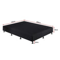 Load image into Gallery viewer, Palermo Queen Ensemble Bed Base Midnight Black Linen Fabric
