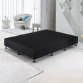 Load image into Gallery viewer, Palermo King Single Ensemble Bed Base Midnight Black Linen Fabric
