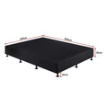 Load image into Gallery viewer, Palermo King Single Ensemble Bed Base Midnight Black Linen Fabric
