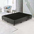 Load image into Gallery viewer, Palermo King Single Ensemble Bed Base Platinum Graphite Linen Fabric
