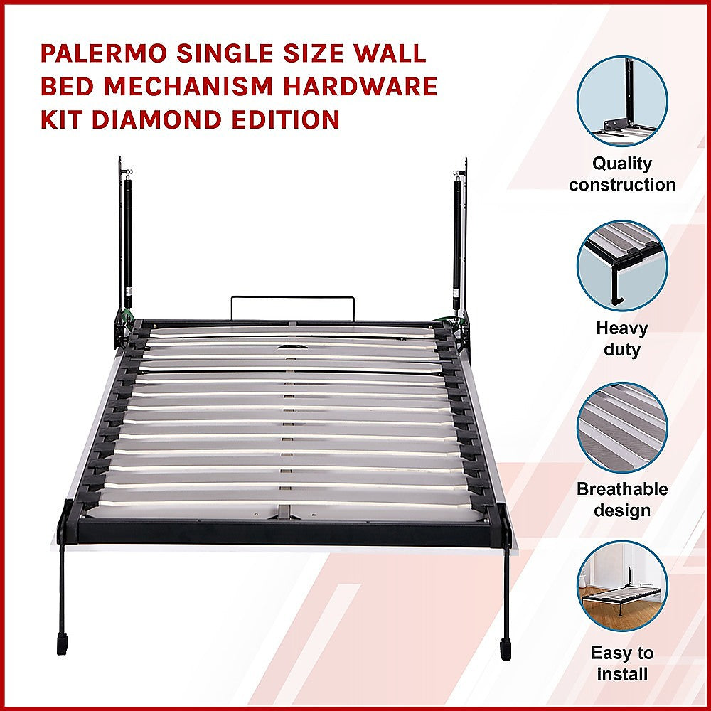 Palermo Single Size Wall Bed Mechanism Hardware Kit Diamond Edition