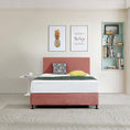 Load image into Gallery viewer, Linen Fabric Double Bed Deluxe Headboard Bedhead - Pearl Copper Brown
