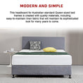Load image into Gallery viewer, Linen Fabric Queen Bed Deluxe Headboard Bedhead - Slate Ash
