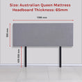 Load image into Gallery viewer, Linen Fabric Queen Bed Deluxe Headboard Bedhead - Slate Ash
