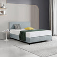 Load image into Gallery viewer, Linen Fabric Queen Bed Deluxe Headboard Bedhead - Stone Grey
