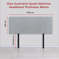 Load image into Gallery viewer, Linen Fabric Queen Bed Deluxe Headboard Bedhead - Stone Grey
