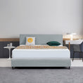 Load image into Gallery viewer, Linen Fabric King Bed Deluxe Headboard Bedhead - Stone Grey
