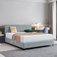 Load image into Gallery viewer, Linen Fabric King Bed Deluxe Headboard Bedhead - Stone Grey
