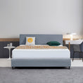 Load image into Gallery viewer, Linen Fabric King Bed Deluxe Headboard Bedhead - Berlin Blue
