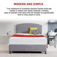 Load image into Gallery viewer, Linen Fabric Double Bed Curved Headboard Bedhead - Slate Ash
