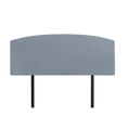 Load image into Gallery viewer, Linen Fabric Double Bed Curved Headboard Bedhead - Berlin Blue
