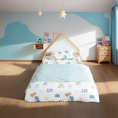 Load image into Gallery viewer, Pine Wood Floor Bed House Frame for Kids and Toddlers
