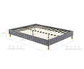 Load image into Gallery viewer, Libby Contemporary Platform Bed Base Fabric Frame with Timber Slat Queen in Light Grey
