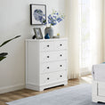Load image into Gallery viewer, Margaux White Coastal Style Chest of Drawers Tallboy
