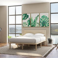 Load image into Gallery viewer, Natural Solid Wood Bed Frame Bed Base with Headboard King Single
