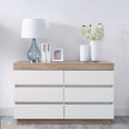 Load image into Gallery viewer, Ashley Coastal White Wooden Chest of 6 Drawers
