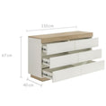 Load image into Gallery viewer, Ashley Coastal White Wooden Chest of 6 Drawers
