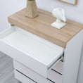 Load image into Gallery viewer, Ashley Coastal White Wooden Chest of 5 Drawers Tallboy
