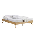 Load image into Gallery viewer, Natural Oak Ensemble Bed Frame Wooden Slat King
