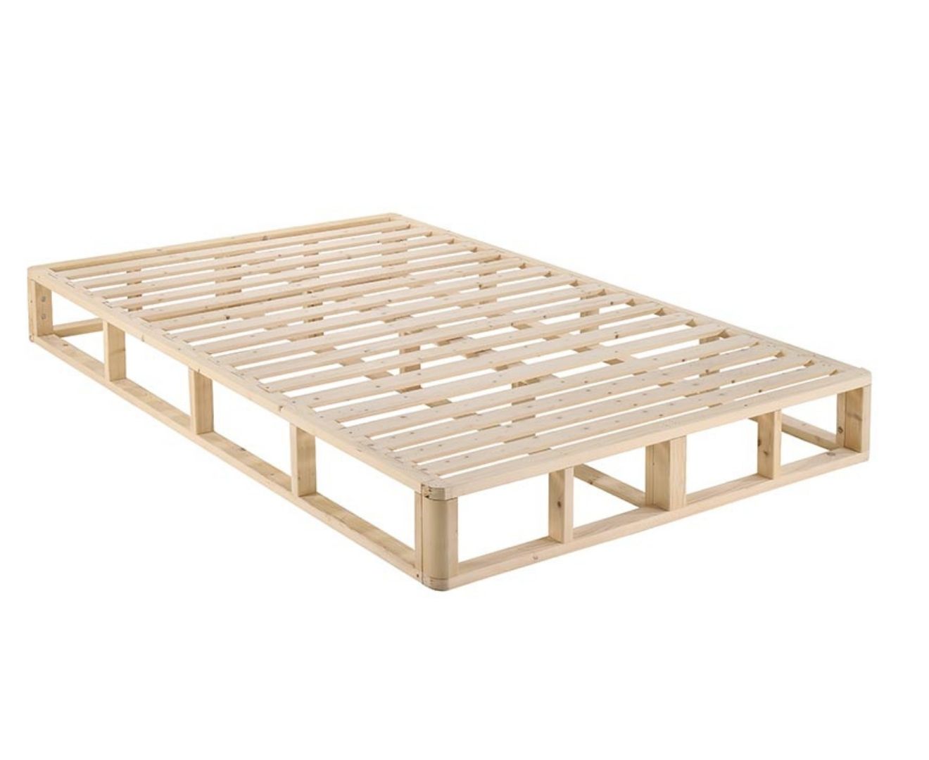 Luis Wooden Platform Bed Frame Base Queen