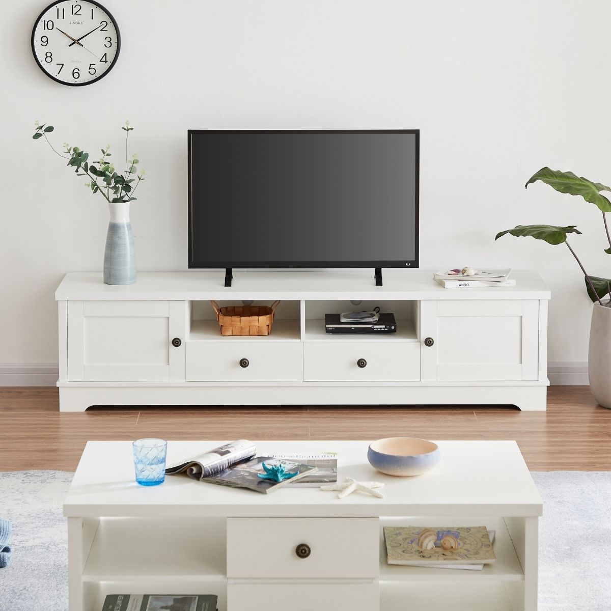 Coastal Hamptons 180cm TV Cabinet Entertainment Unit Stand Storage