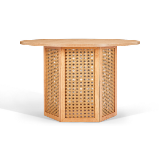 Lua 4 Seater Round Rattan Dining Table