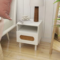Load image into Gallery viewer, Kailua Rattan Bedside Table in White

