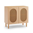 Load image into Gallery viewer, Leo Rattan 2-Door Accent Cabinet in Maple
