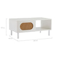 Load image into Gallery viewer, Leo Rattan Coffee Table with Storage in White
