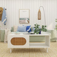 Load image into Gallery viewer, Kailua Rattan Coffee Table with Storage in White
