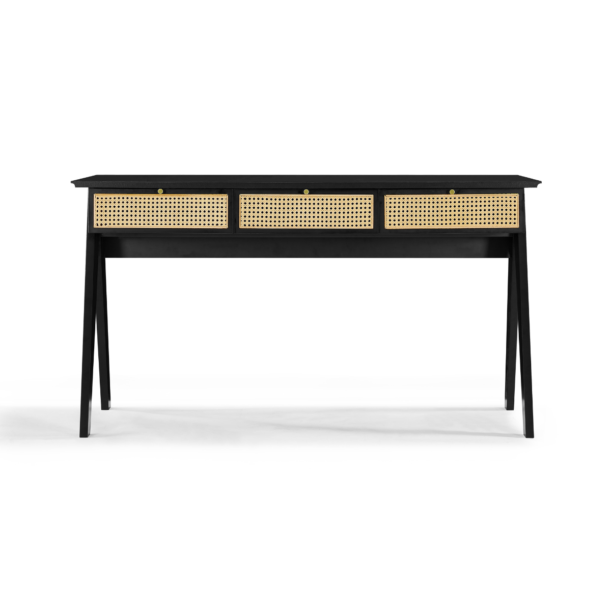 Lara Rattan Desk Console Table