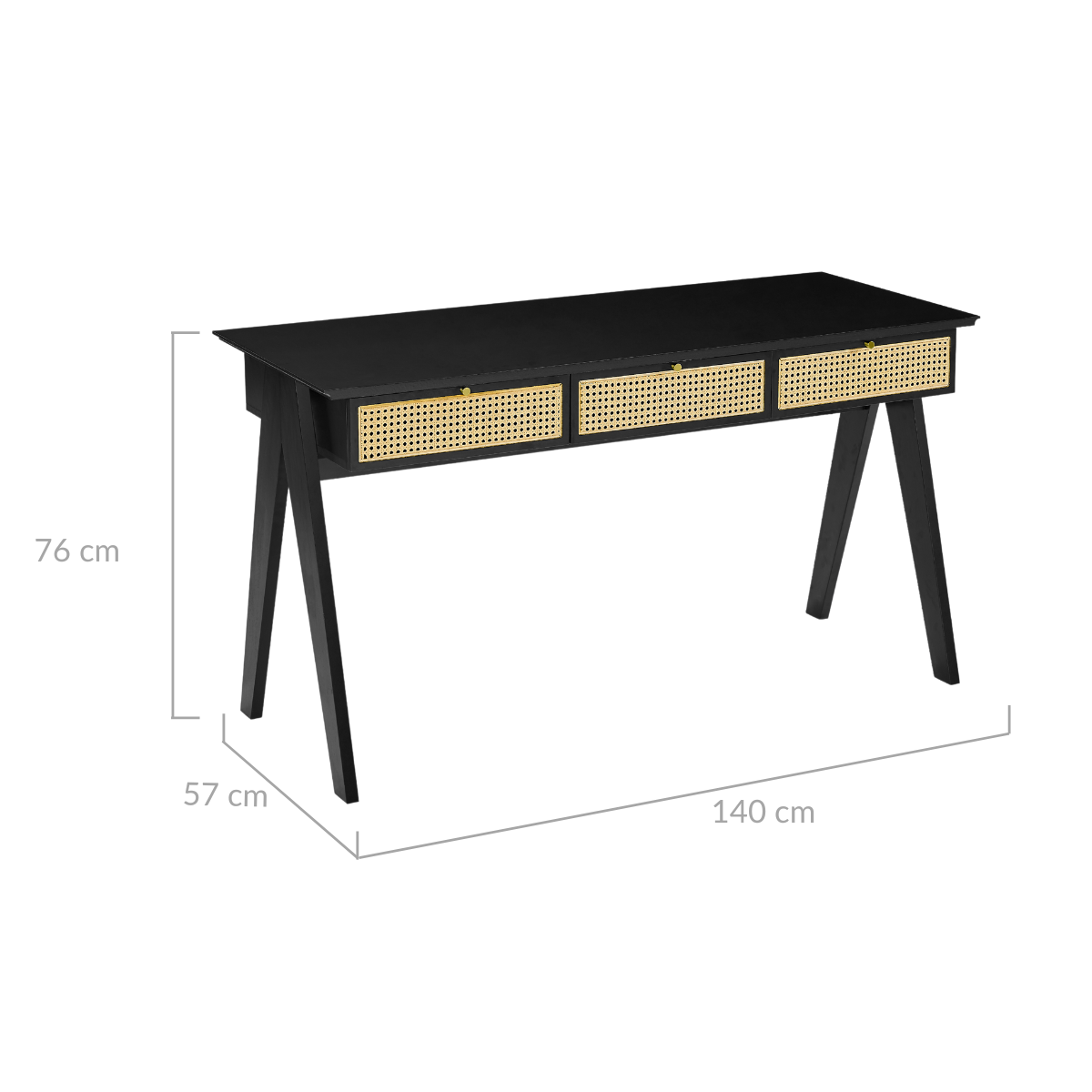 Ruby Rattan Desk Console Table