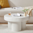 Load image into Gallery viewer, Maya Ribbed White Coffee Table
