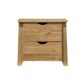 Load image into Gallery viewer, Mica Wooden Bedside Table with 2 Drawers
