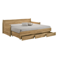 Load image into Gallery viewer, Mica Natural Wooden Day Bed with 3 Drawers Sofa Bed Frame
