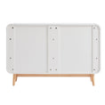 Load image into Gallery viewer, Merlin White Modern Retro Chest of Drawers Cabinet White and Oak
