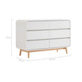 Load image into Gallery viewer, Merlin White Modern Retro Chest of Drawers Cabinet White and Oak
