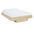Load image into Gallery viewer, Natural Oak Wood Floating Bed Base Double
