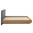 Load image into Gallery viewer, Walnut Oak Wood Floating Bed Frame King
