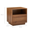 Load image into Gallery viewer, Nola Japandi Style Bedside Table in Walnut
