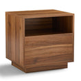 Load image into Gallery viewer, Nola Japandi Style Bedside Table in Walnut
