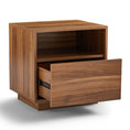 Load image into Gallery viewer, Nola Japandi Style Bedside Table in Walnut
