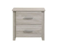 Load image into Gallery viewer, 2 Drawers Bedside Table In White Oak
