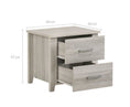 Load image into Gallery viewer, 2 Drawers Bedside Table In White Oak
