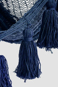 Load image into Gallery viewer, Deluxe Extra Large Mexican Hammock Chair in Outdoor Cotton Colour Blue
